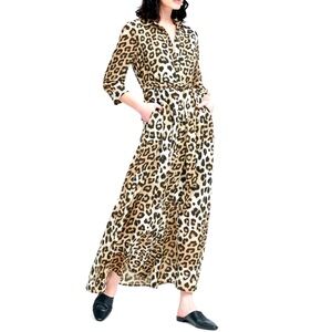 BANANA REPUBLIC LEOPARD SHIRTDRESS
